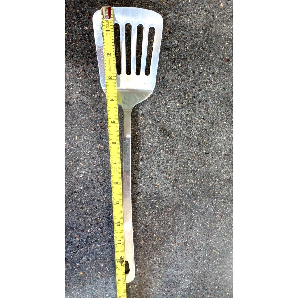 Stainless steel spatula Ikea 13" L slotted 3" W